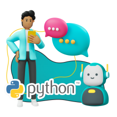 Умный чат-бот на Python - КИБЕРшкола программирования для детей, компьютерные курсы для школьников, начинающих и подростков - KIBERone г. Асбест