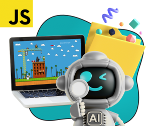 Язык программирования JavaScript + AI. Проектное обучение + геймификация + AI-помощники - КИБЕРшкола программирования для детей, компьютерные курсы для школьников, начинающих и подростков - KIBERone г. Асбест